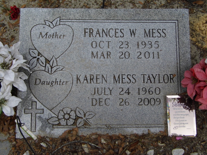Headstone for Taylor, Karen Mess